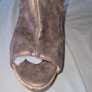 Wedge peek toe sandals